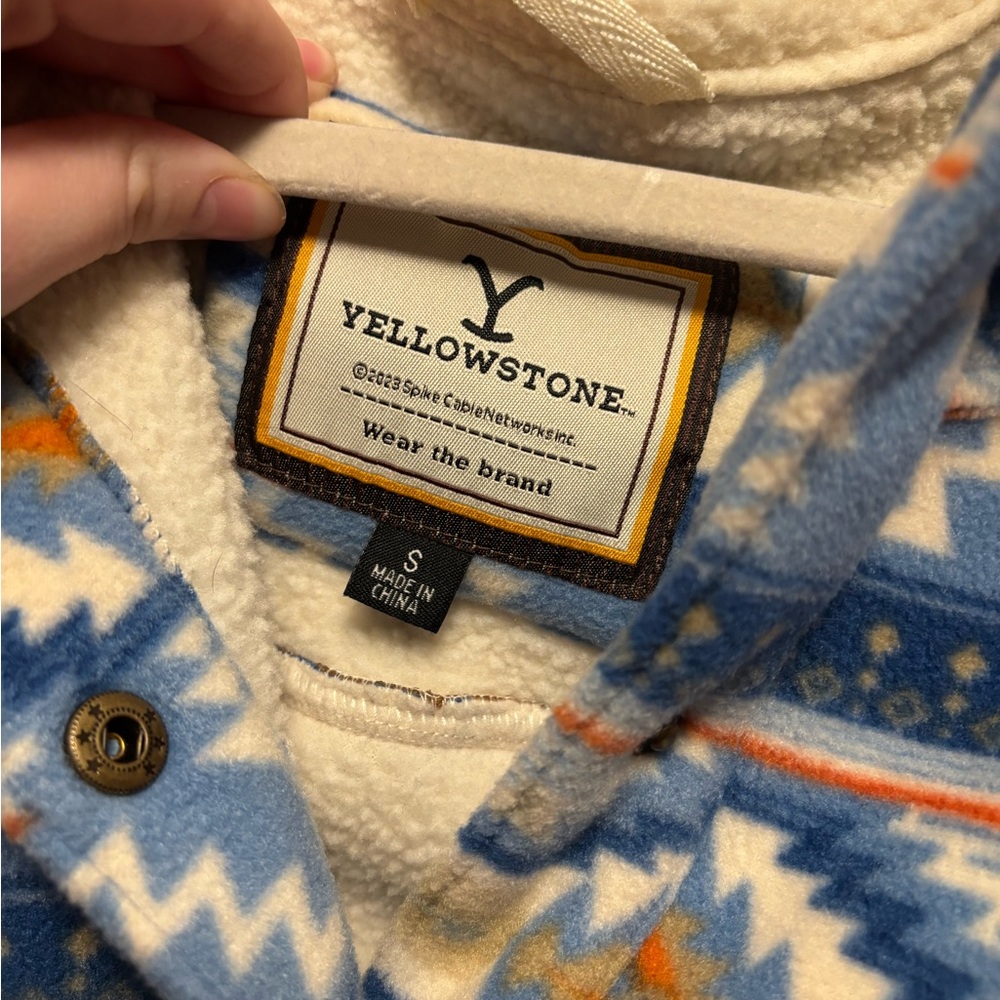 Aztec Patterned Blue Jacket - image 4